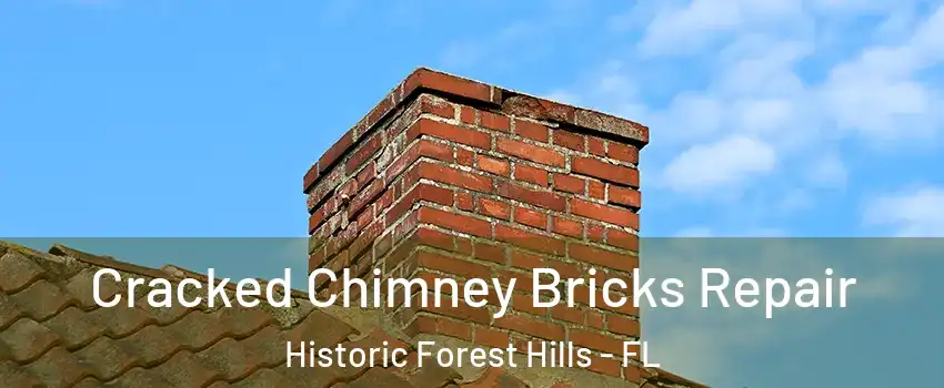 Cracked Chimney Bricks Repair Historic Forest Hills - FL