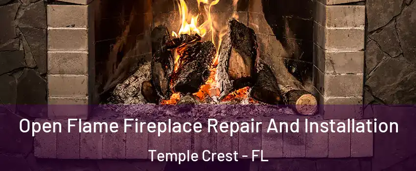 Open Flame Fireplace Repair And Installation Temple Crest - FL